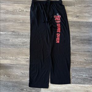 Five Nights at Freddy’s Black Pajama Pants with Red Graphic